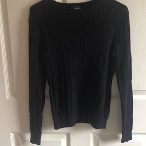 Black izod cable knit sweater